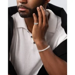 Men's Silver Wrap-Around Chain Bracelet