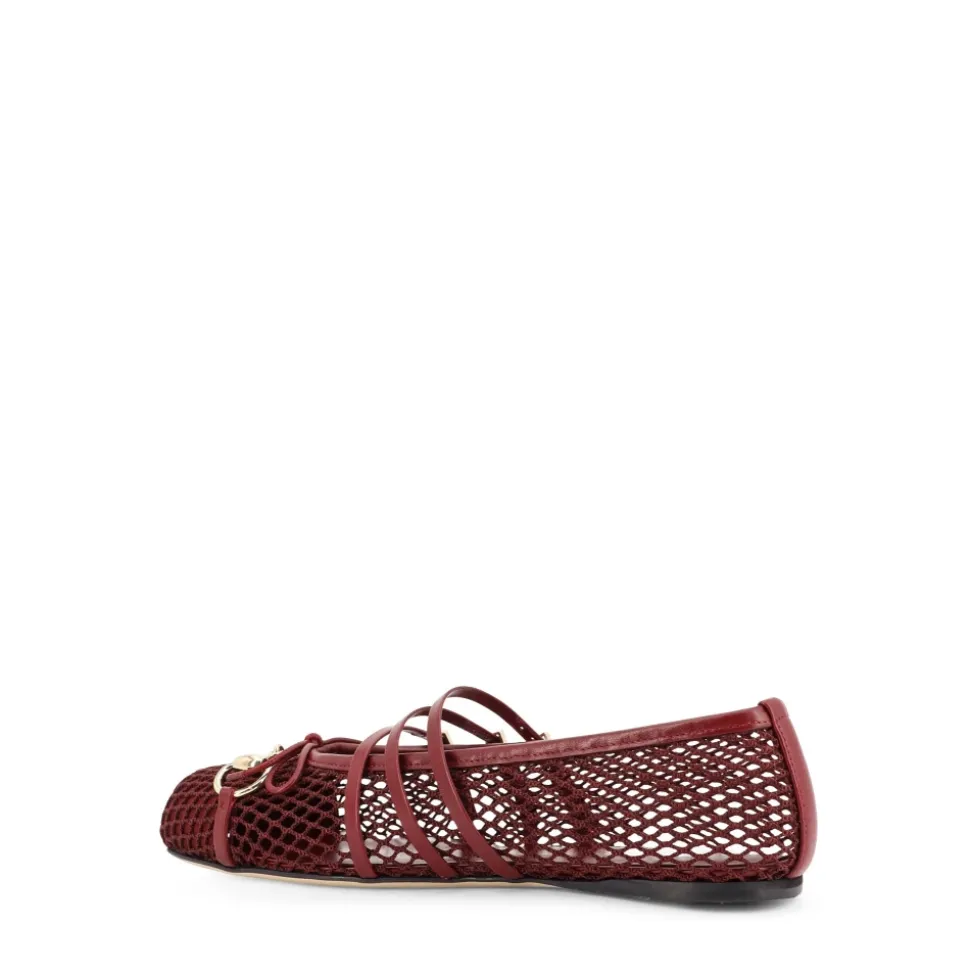 Mesh Eckige Zehen Lederriemen Schuhe