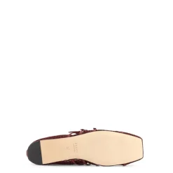 Mesh Eckige Zehen Lederriemen Schuhe