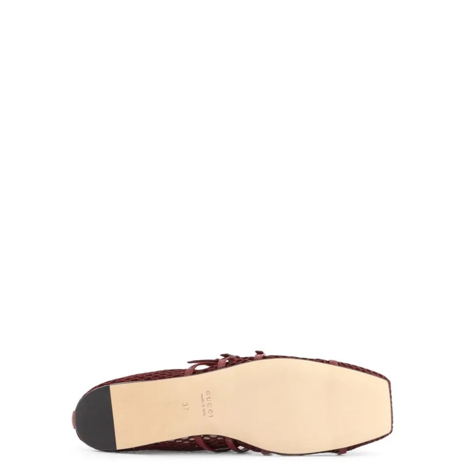 Mesh Eckige Zehen Lederriemen Schuhe