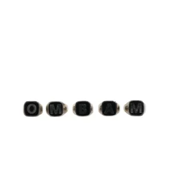 Messing-Buchstaben-Verstellbarer Ring-Set