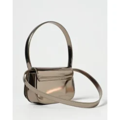 Metallic Clutch Tasche mit Logo-Detail