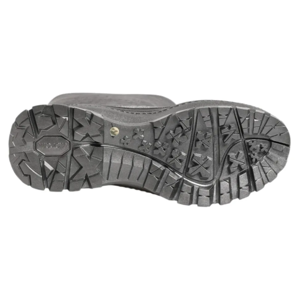 Metallic Silver Pull On Rain Boots