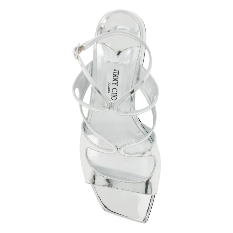 Metallische Leder Azilia Sandalen