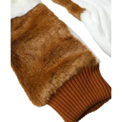 Mid Arm Length Knitted Fur Gloves