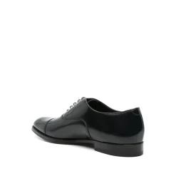 Midnight Blue Leder Schnürschuhe