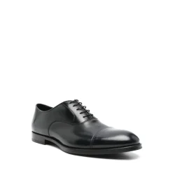 Midnight Blue Leder Schnürschuhe