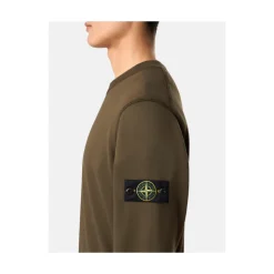 Militärgrüner Rundhalspullover