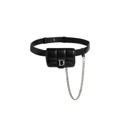 Mini Gürteltasche aus gestepptem Nappaleder
