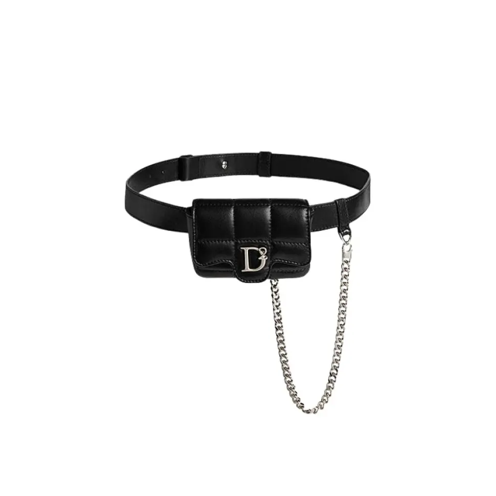 Mini Gürteltasche aus gestepptem Nappaleder