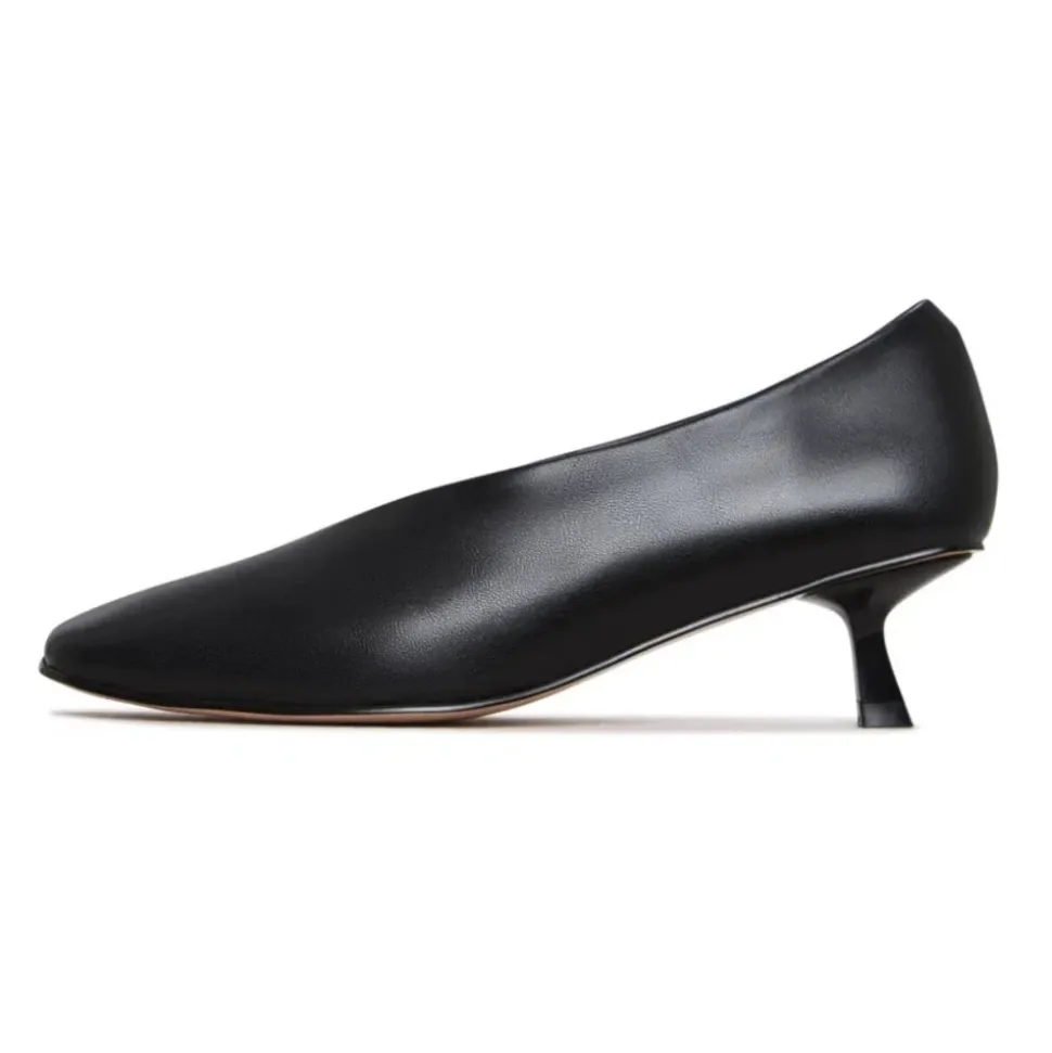 Minimalistische Kitten Heels - Schwarz