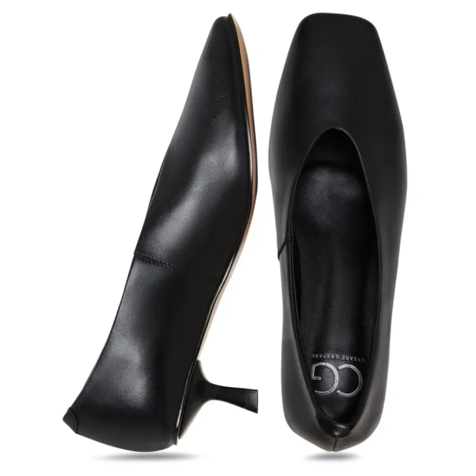 Minimalistische Kitten Heels - Schwarz