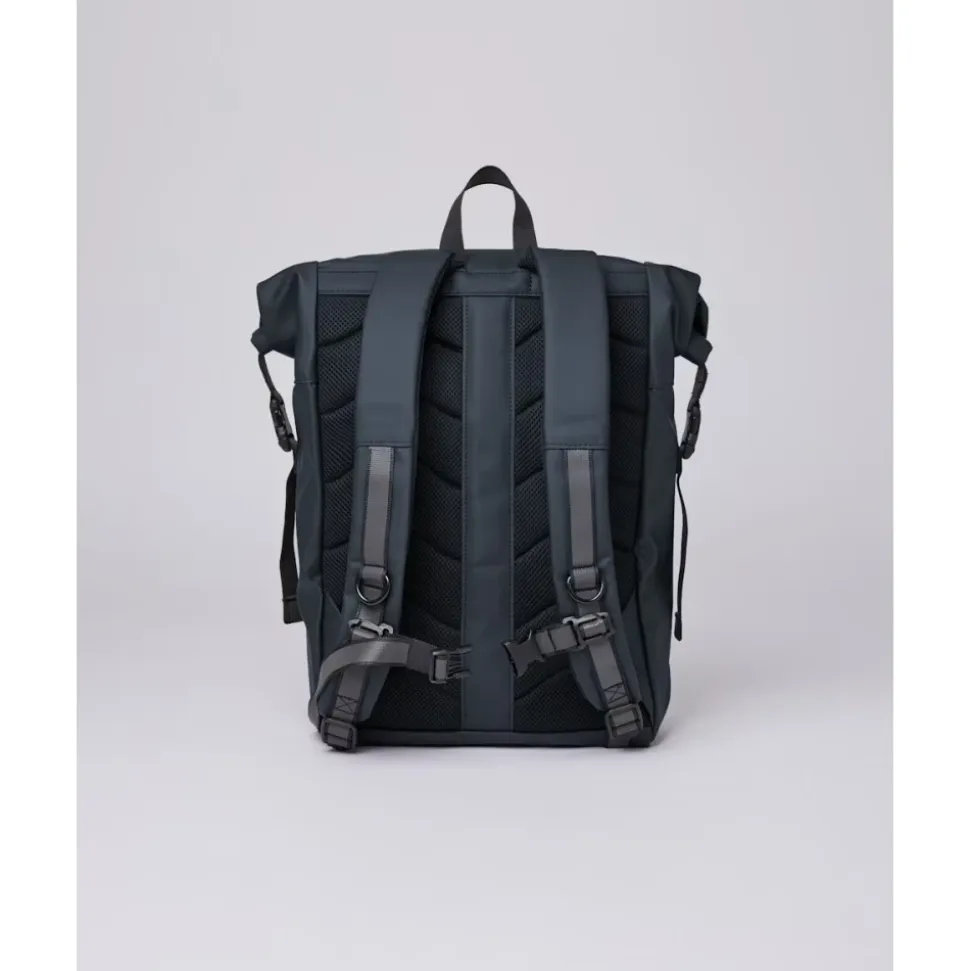 Minimalistischer Rolltop Rucksack Blau