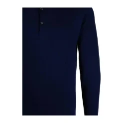 Mitternachtsblauer Button-Up Pullover