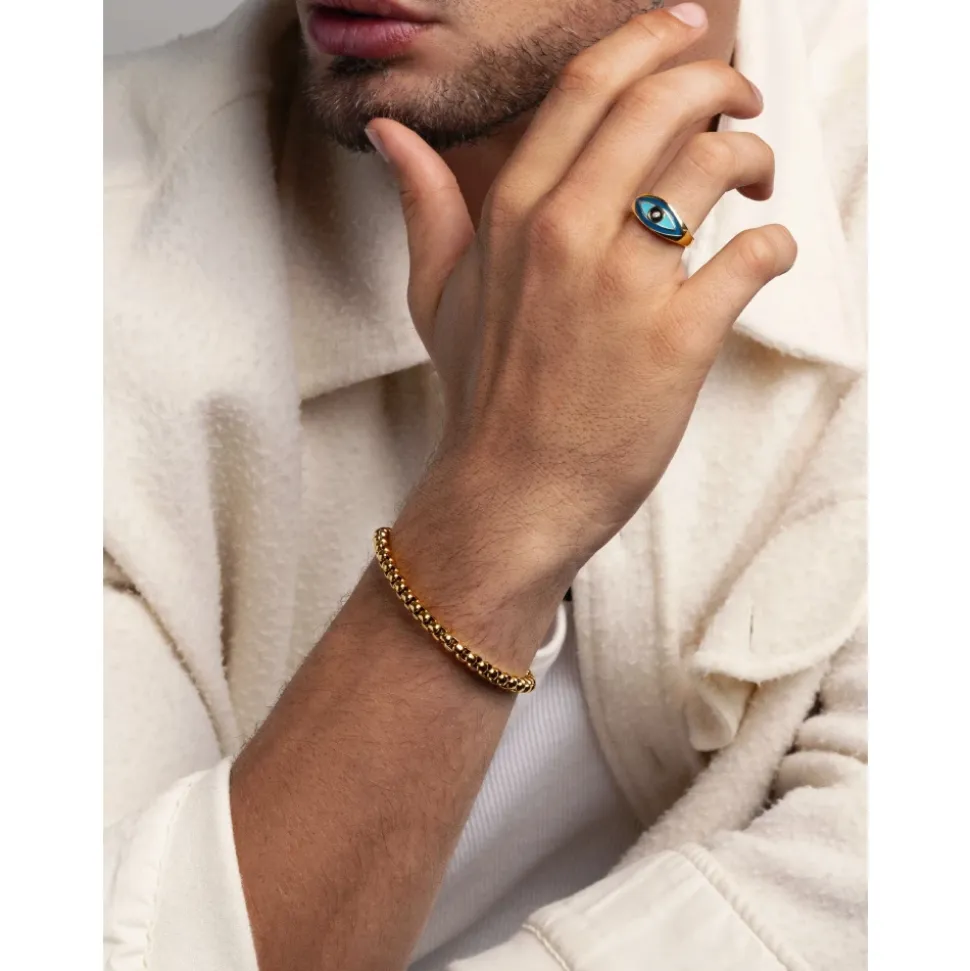 5mm Gold Box Chain Klassisches Armband