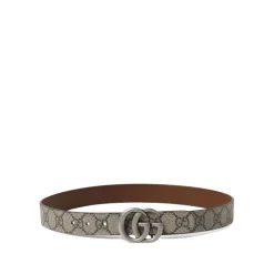 Monogramm Canvas Gürtel mit Metallschnalle