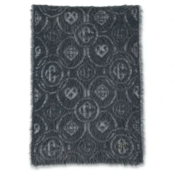 Monogramm Grauer Wollschal