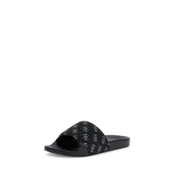 Monogramm Slides - Schwarz Logo Print