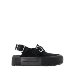 Mount Slick Sandalen - Schwarz/Silber Leder