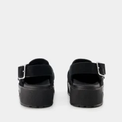 Mount Slick Sandalen - Schwarz/Silber Leder