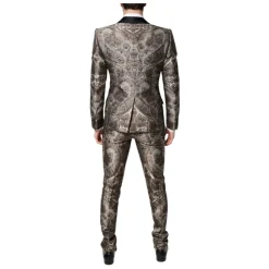 Multicolor Jacquard 3-teiliger Anzug