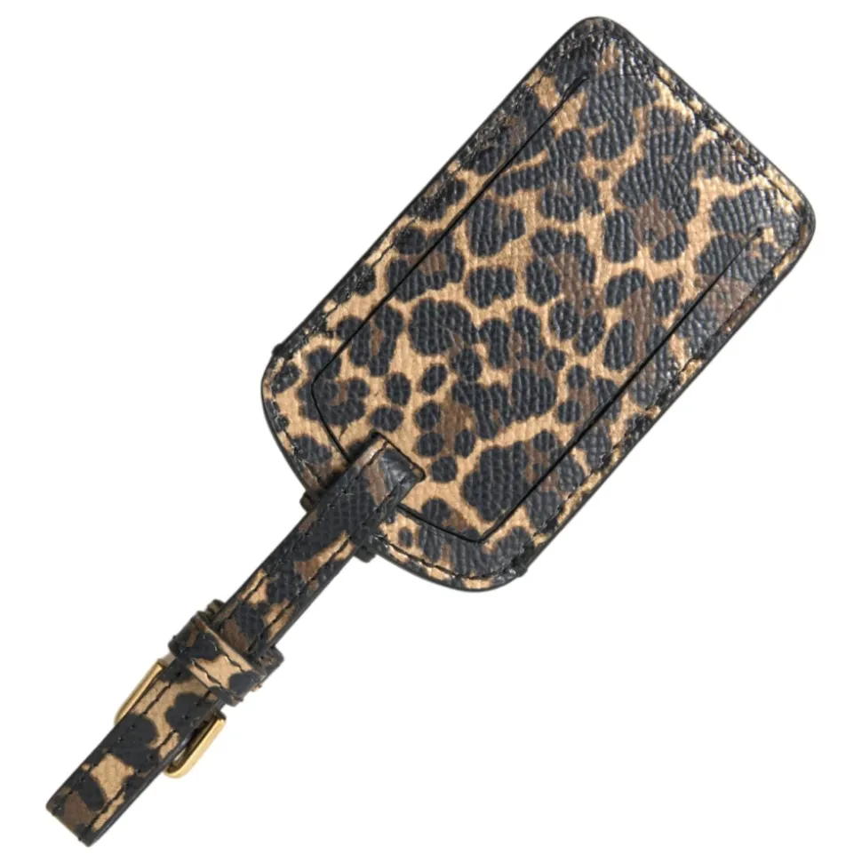 Multicolor Leopard Leder Kofferanhänger