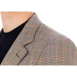 MultiColour Woll Prince of Wales Jacke