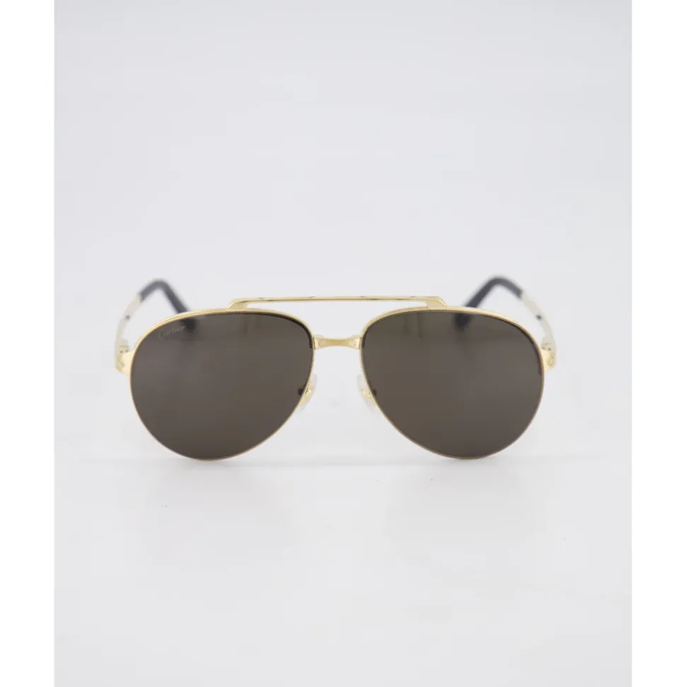 Mutige Aviator Sonnenbrille in Gold