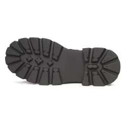 Mutige Doppel-Schnalle Lederloafer Geirr - Schwarz