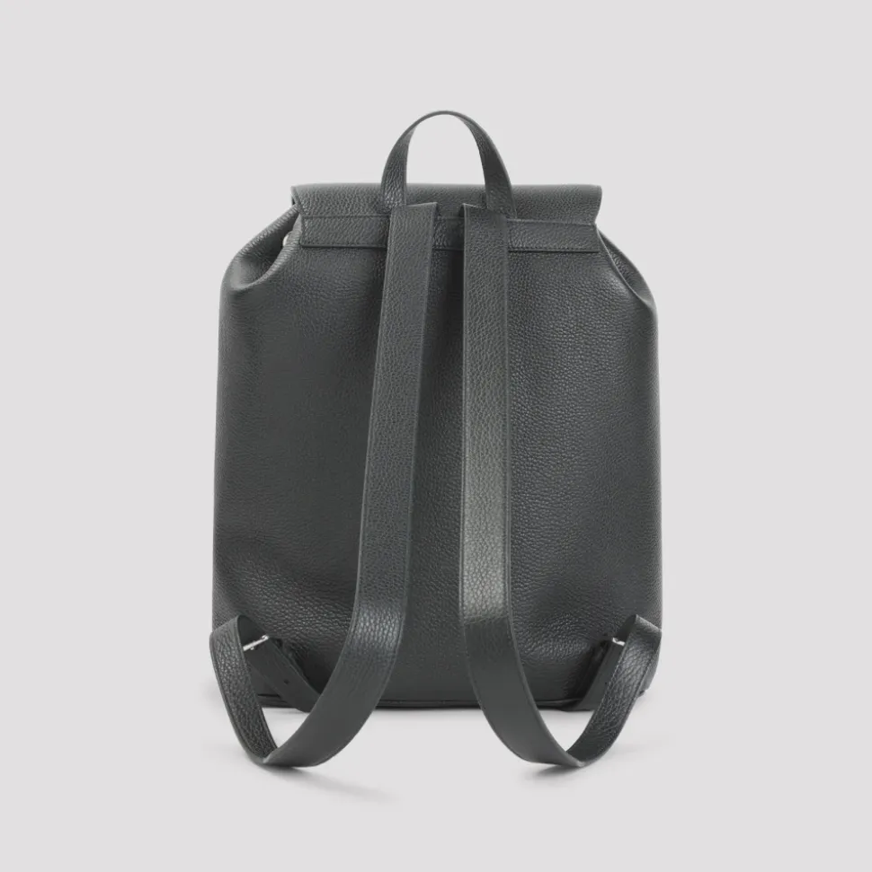 Nachtgrüner Leder Rucksack
