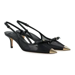 Nappa Leder und Mesh Slingback