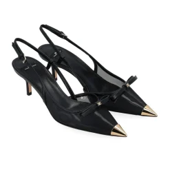 Nappa Leder und Mesh Slingback