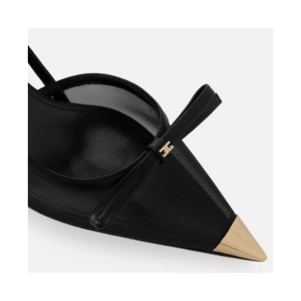 Nappa Leder und Mesh Slingback