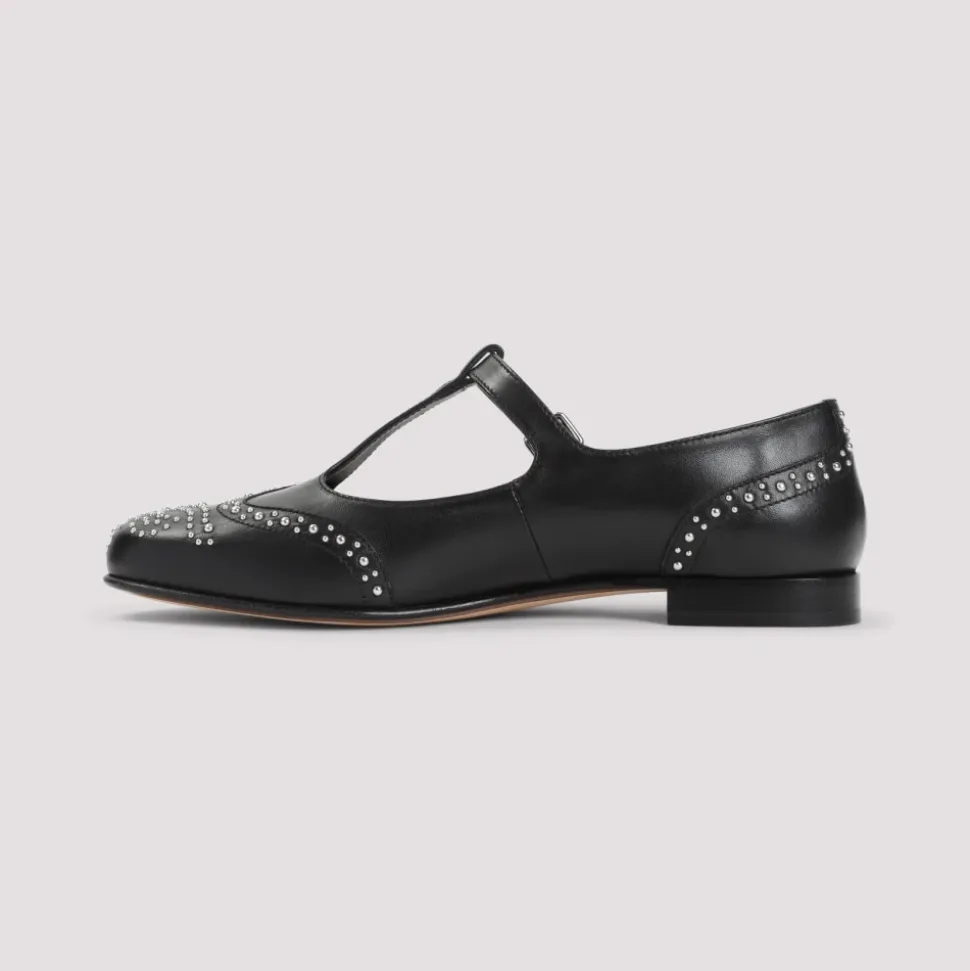 Nappa Mary Jane Ballerina mit Nieten