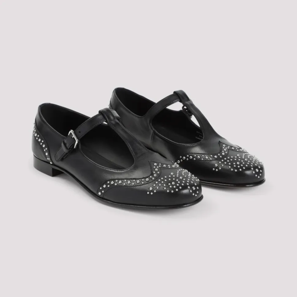 Nappa Mary Jane Ballerina mit Nieten