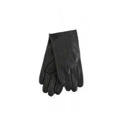 Nappa-Lederhandschuhe mit Logo-Schriftzug aus Metall