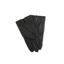Nappa-Lederhandschuhe mit Logo-Schriftzug aus Metall