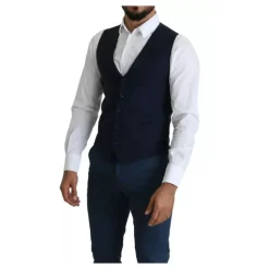Navy Blue Formale Weste