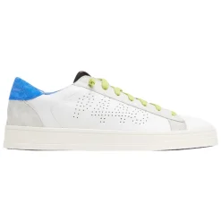 Neonblaue Ledersneaker