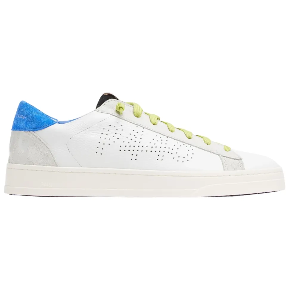 Neonblaue Ledersneaker