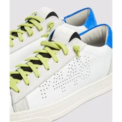 Neonblaue Ledersneaker