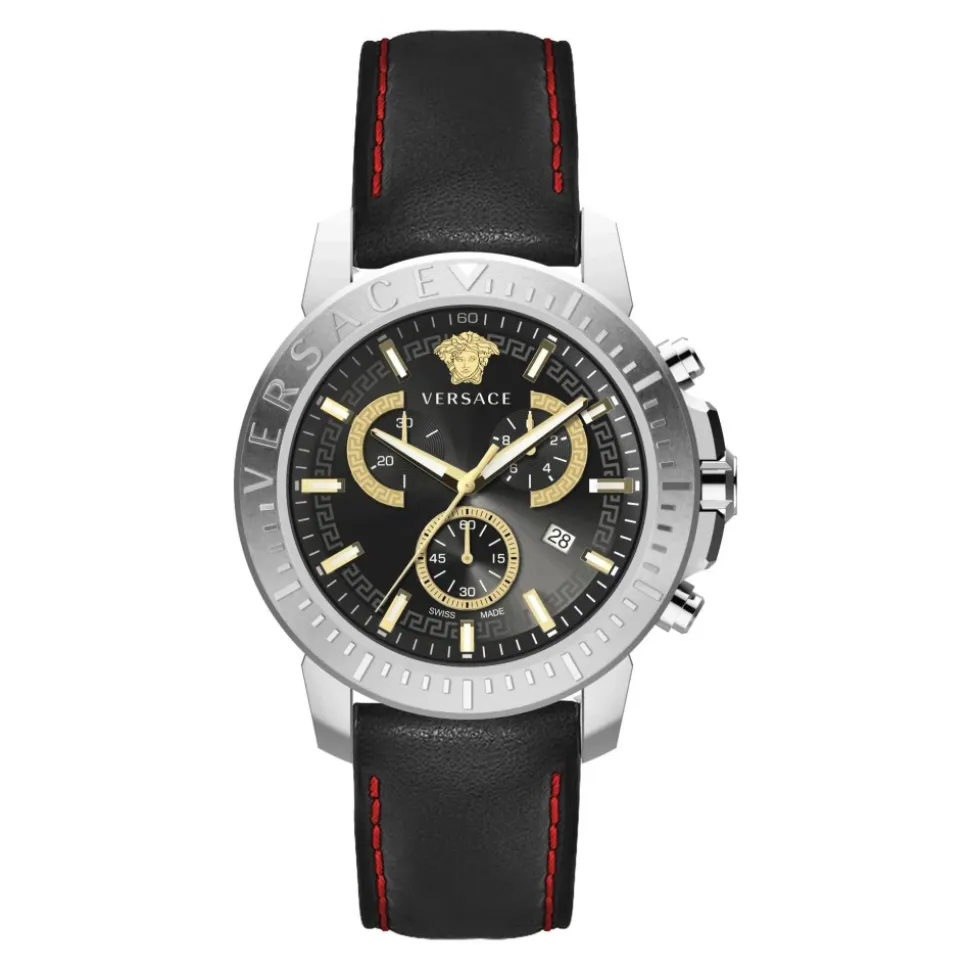 NEUER CHRONO Leder Chronograph Uhr
