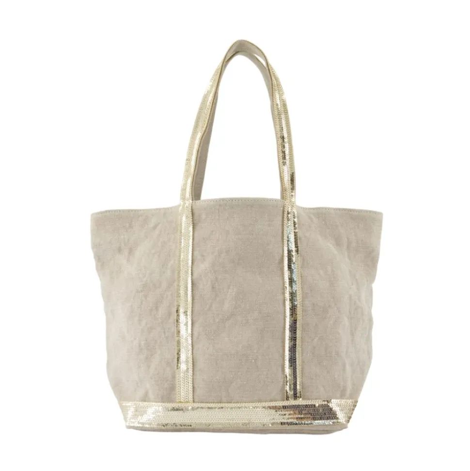 Neutrale Leinen Shopper Tasche