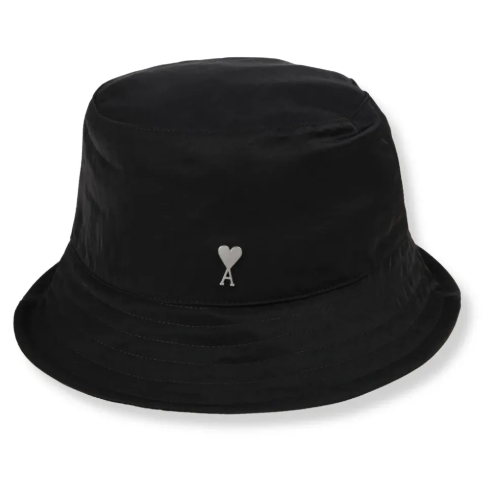 Nylon Bucket Hat mit sichtbaren Nähten