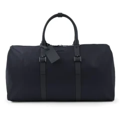 Nylon Holdall Tasche mit Lederbesatz
