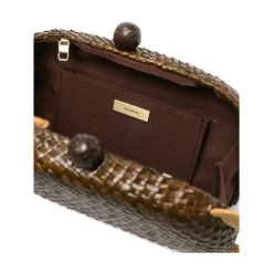 Olivine Gewebte Clutch Bag