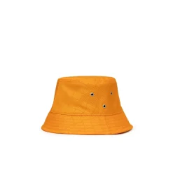 Orange Jacquard Cloche Hut