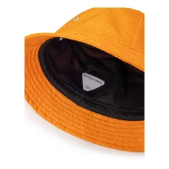 Orange Jacquard Cloche Hut