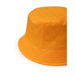 Orange Jacquard Cloche Hut