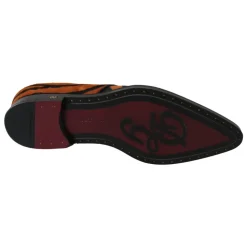 Orange Tiger Muster Formale Brogue Schuhe
